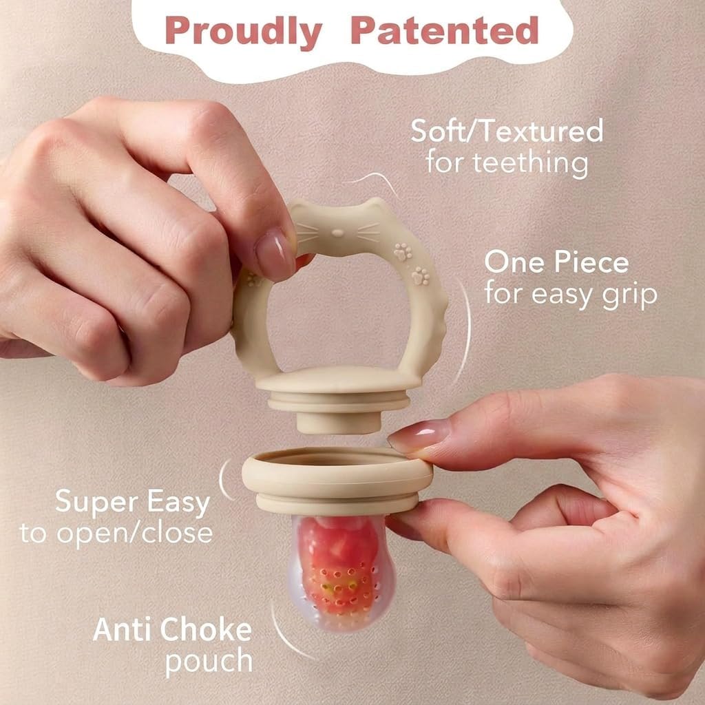 Detalle de Fruit Feeder for Babies (4M+) with Teething Dummy & Breast Milk Freezer Mold – BPA Free