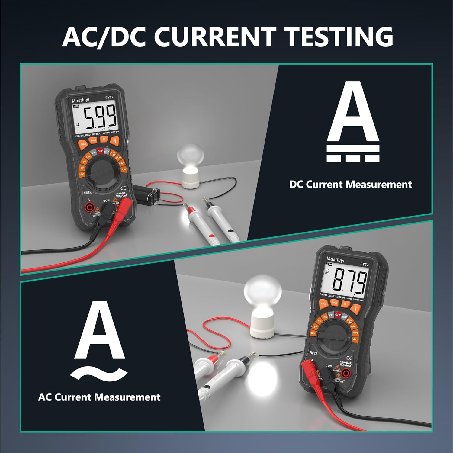 Thumbnail 4 de Multimetro Digitale Mastfuyi: tester multifunzione con NCV e test RMS 2000