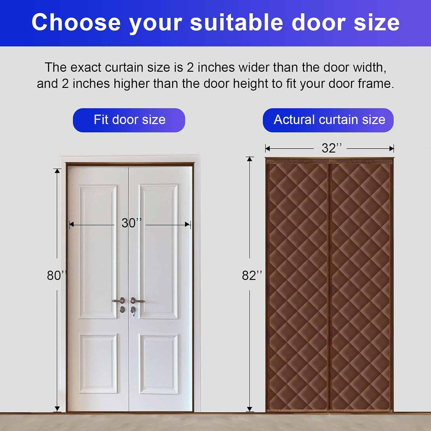 Detalle 2 de Magnetic Thermal Door Curtain, 33" x 82
