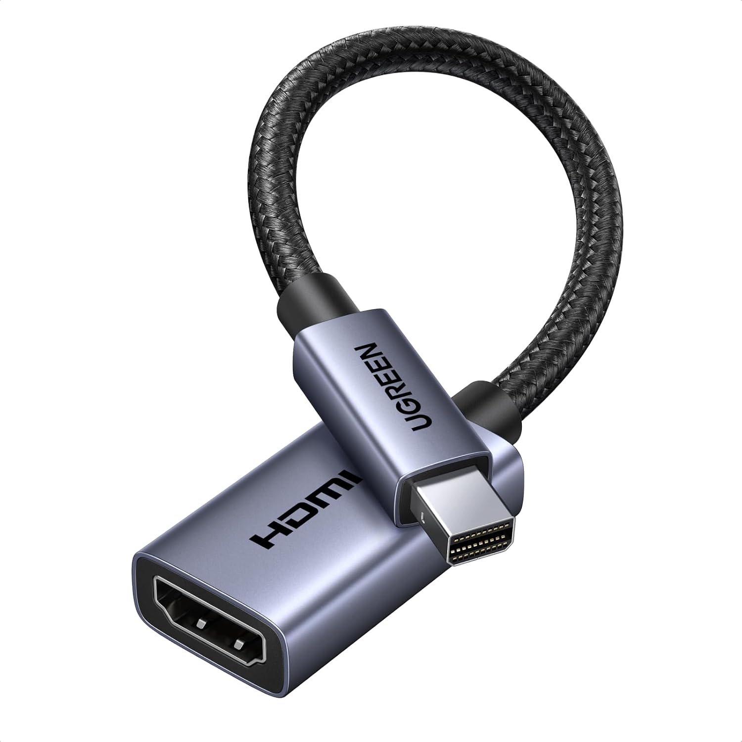 Detalle de UGREEN Mini DisplayPort-naar-HDMI-adapter, 4K@30Hz en 20 cm