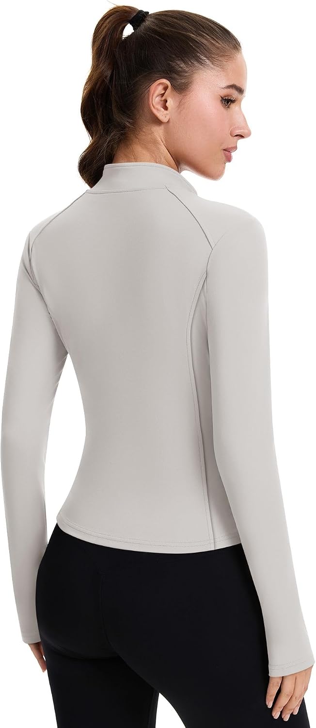 Detalle 2 de ZHENWEI Cropped Workout Jacket Nylon-Spandex Blend