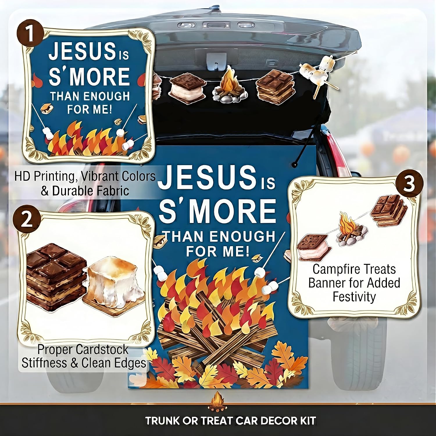 Detalle de Halloween Trunk-or-Treat Decoration Kit, Polyester