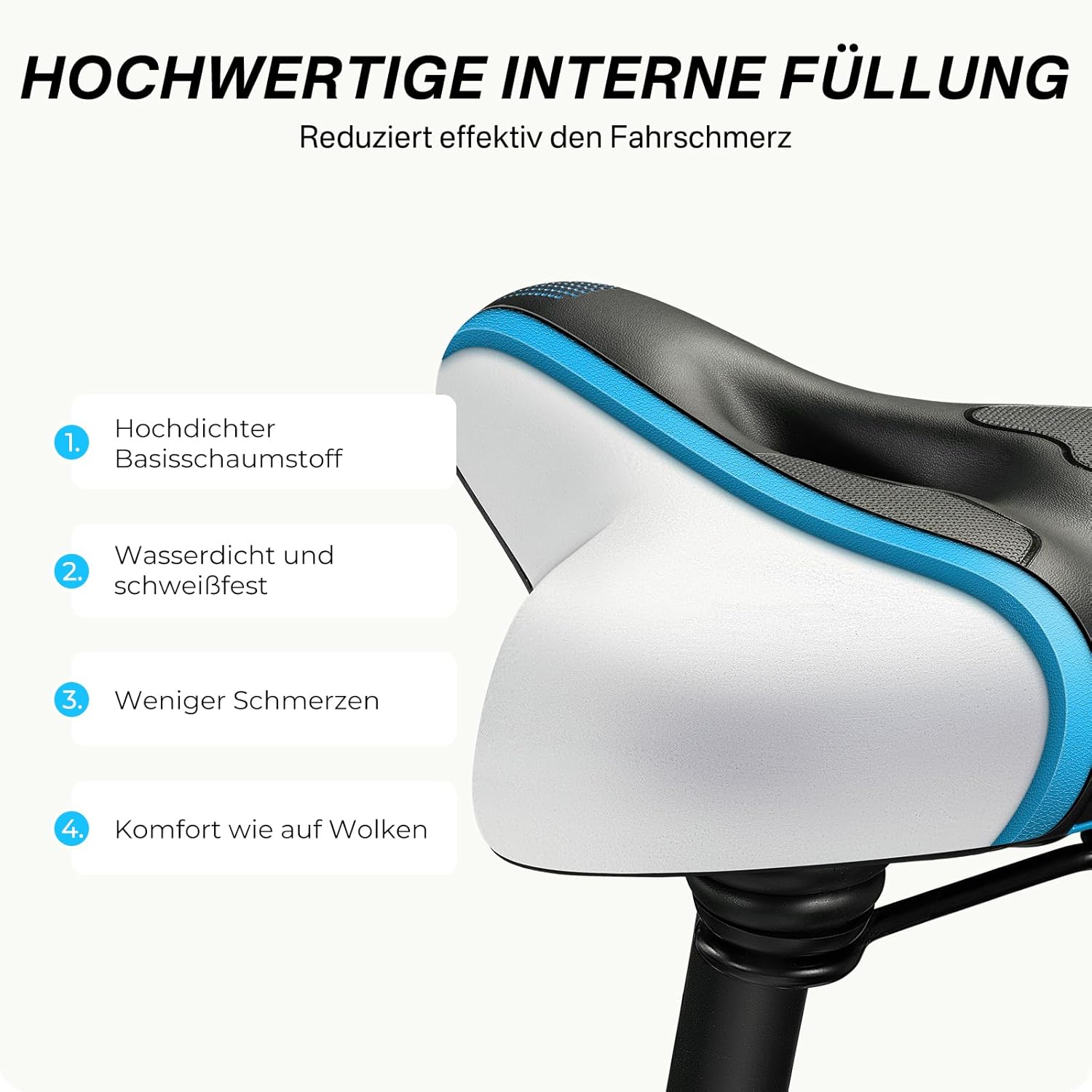 Thumbnail 3 de YOUNGDO Gel-Fahrradsattel: Ergonomischer Komfort mit wasserdichter Abdeckung