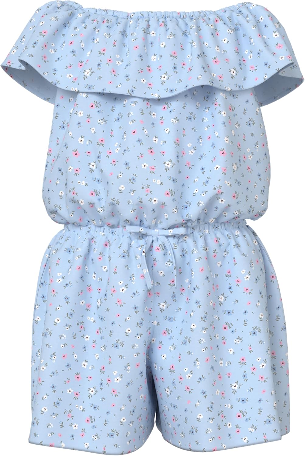 NAME IT girl Playsuit Print – luftige, elastische Jumpsuit-Option mit Spitzen-Detail