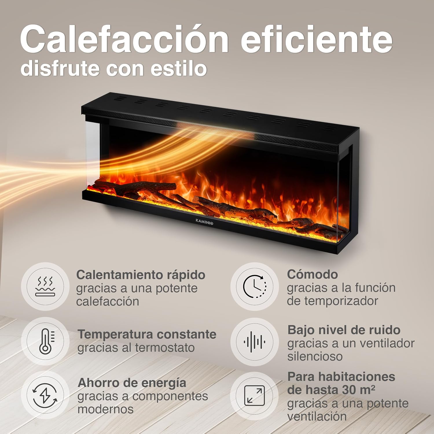 Thumbnail 3 de KAMINIO Lea chimenea eléctrica 42 pulgadas