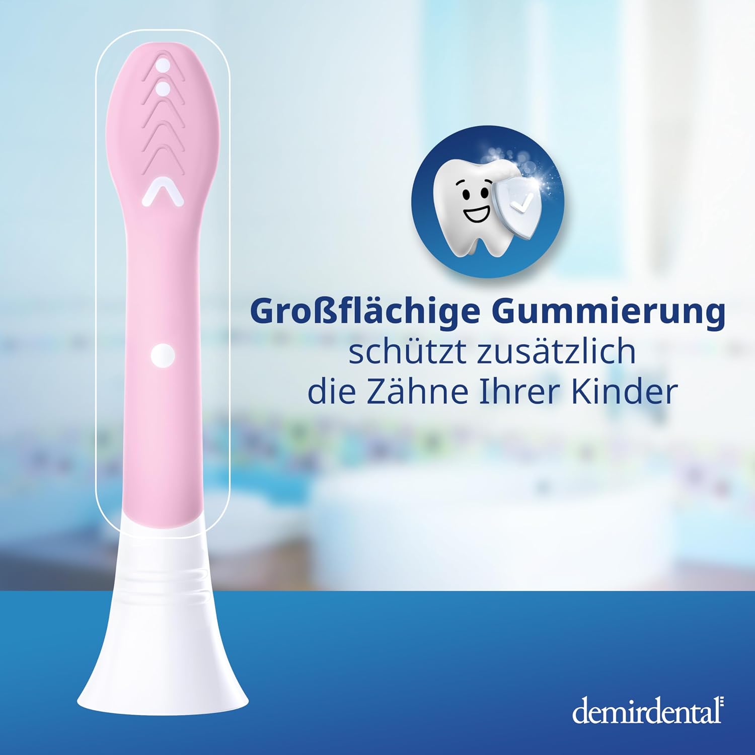 Thumbnail 3 de demirdental Ersatzbürsten Kids (HX6034/HX6038) für Philips Sonicare – Rosa, 8er Set, geeignet für 3–6 Jahre
