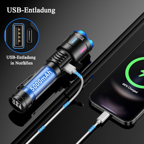 Detalle de Voylite Lampe torche rechargeable USB-C