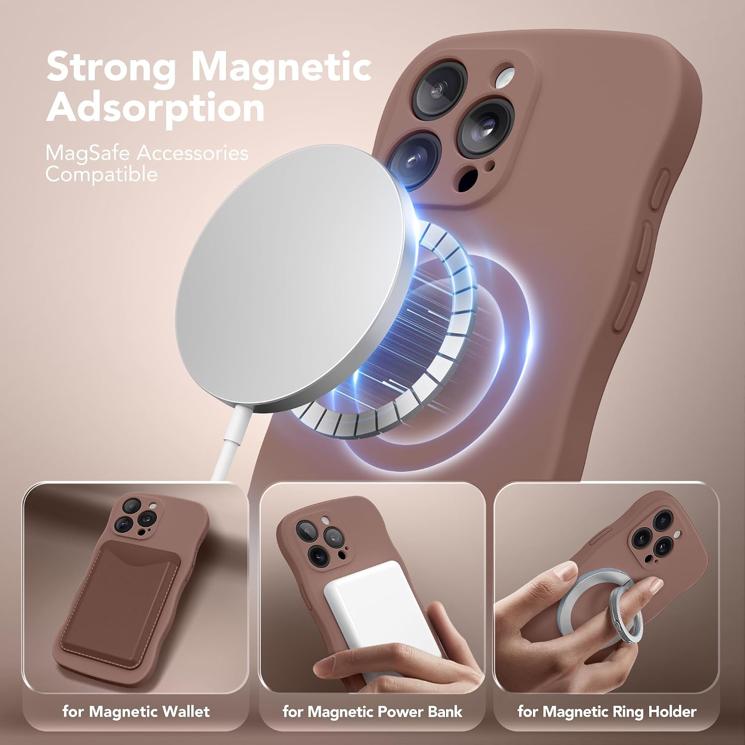 Detalle de SuydanBox Magnetic for iPhone 16 Pro Max Case — Full Camera Protection, MagSafe Compatible