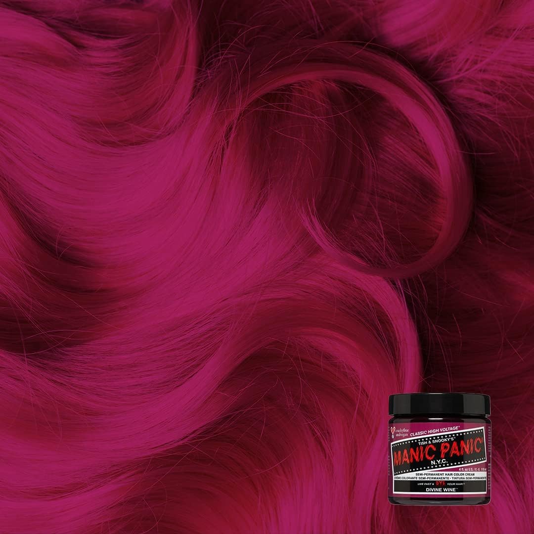 Detalle 2 de Manic Panic Classic High Voltage Divine Wine (118 ml) – tinta capelli in crema vegan senza PPD