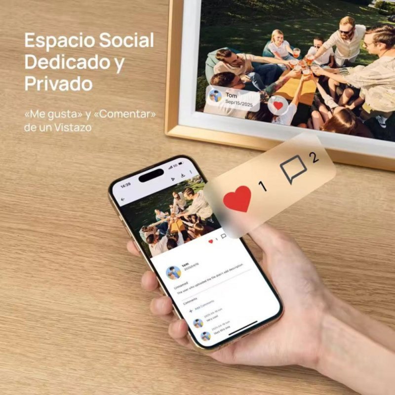 Thumbnail 2 de Arzopa Marco digital de 10,1" IPS con WiFi y almacenamiento en nube ilimitado