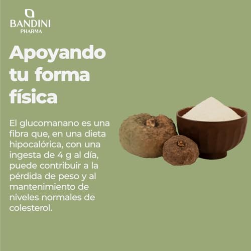 Detalle de Bandini® Glucomanano Forte 4200 mg 🍃 Suplemento 240 Cápsulas