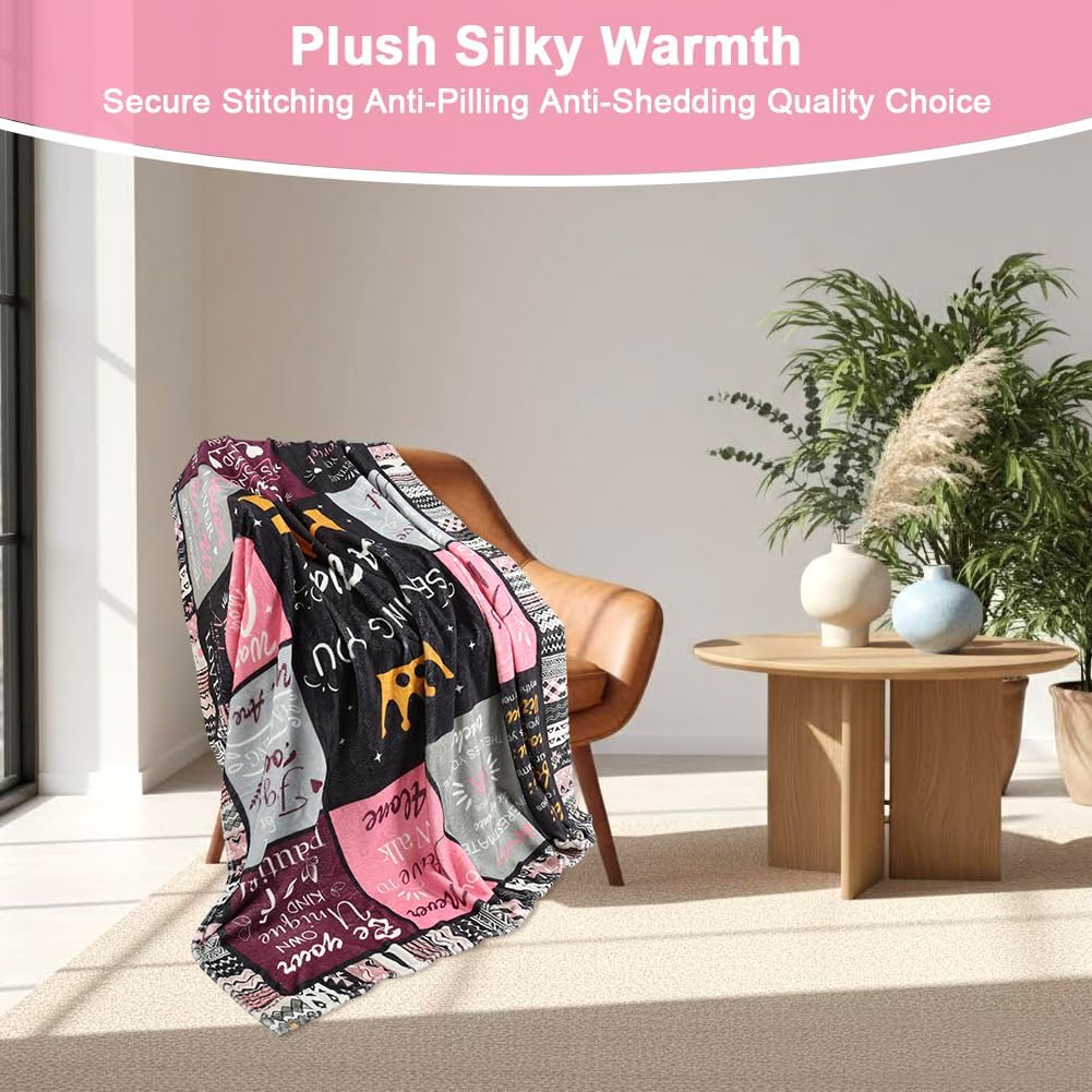 Detalle de Vicloon Flannel Blanket, 150 x 130 cm, Printed Cuddly Gift Blanket