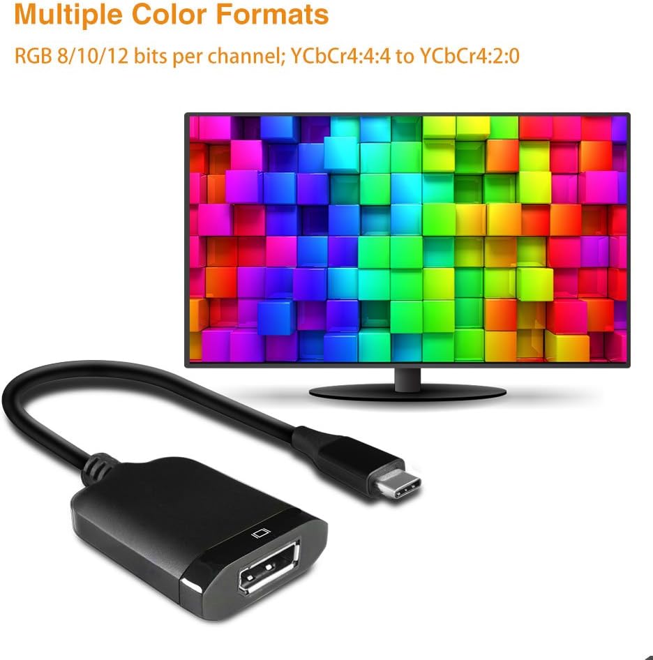 Detalle 2 de Vantec Vlink USB-C to DisplayPort 1.2 4K/60Hz Video Converter (CB-CU300DP12) – Black