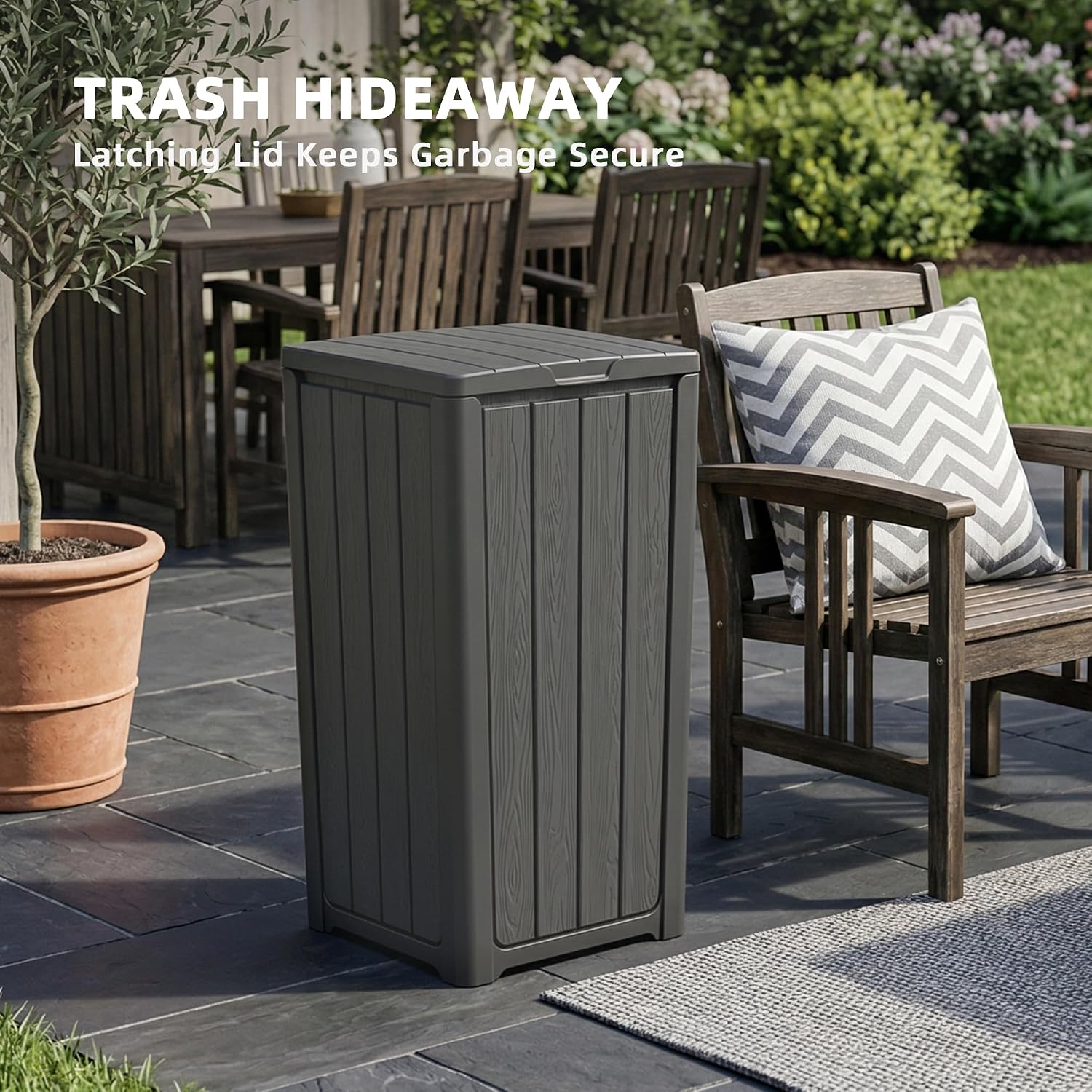Detalle 2 de EFU Outdoor Trash Can, 38-Gallon