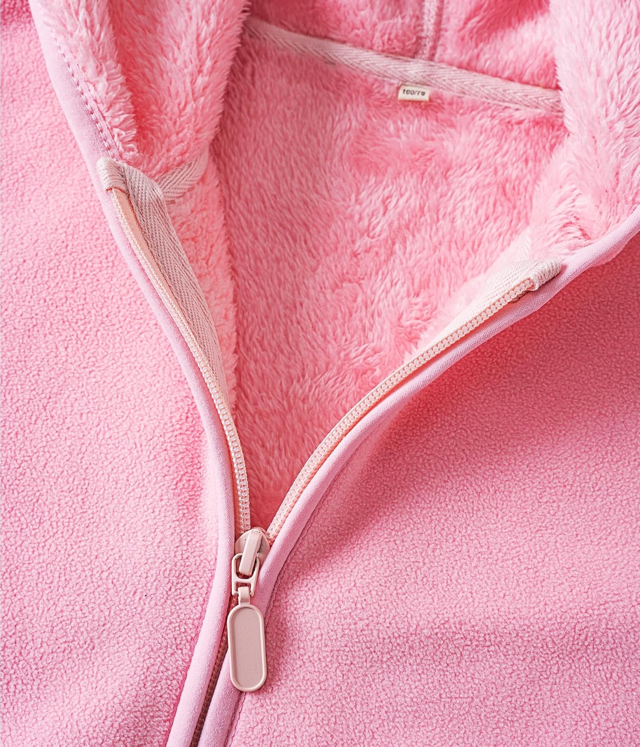 Thumbnail 4 de EIGIOO Boys’ and Girls’ Hooded Polar Fleece Jacket with Sherpa Lining