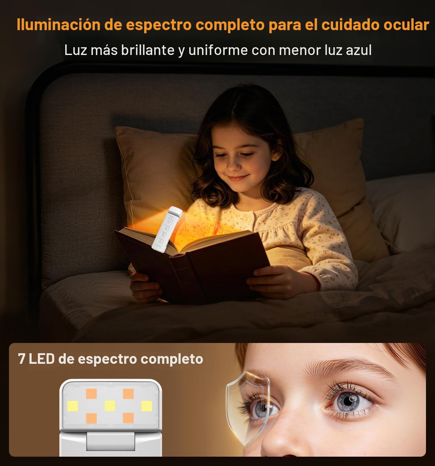 Thumbnail 2 de Gritin Luz de Lectura con 7+1 LED: 2 en 1, lámpara de lectura y linterna para uso diario y outdoor