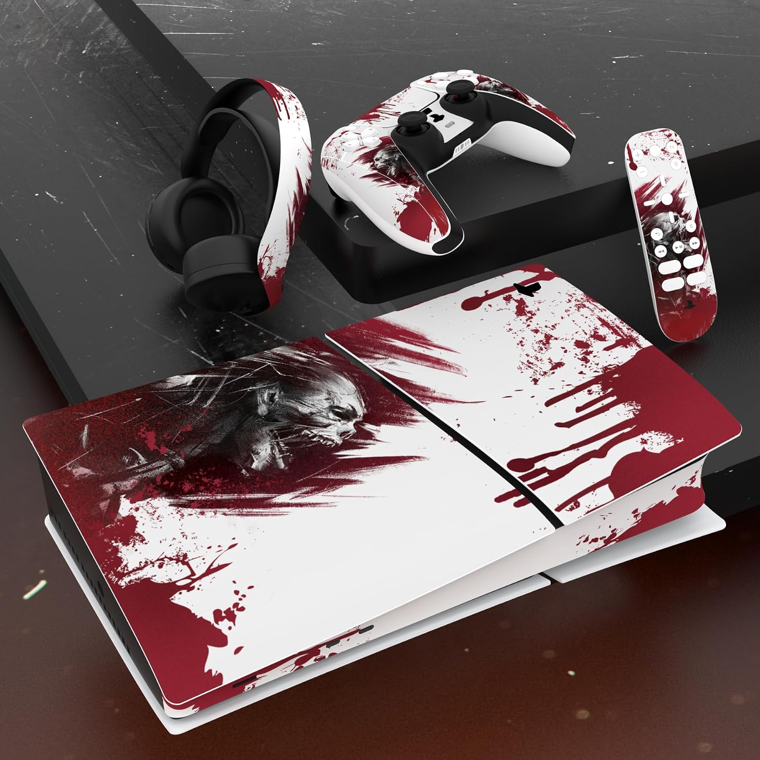 Thumbnail 5 de PlayVital Full Set Skin Sticker for PS5 Slim Digital Edition – Blood Zombie