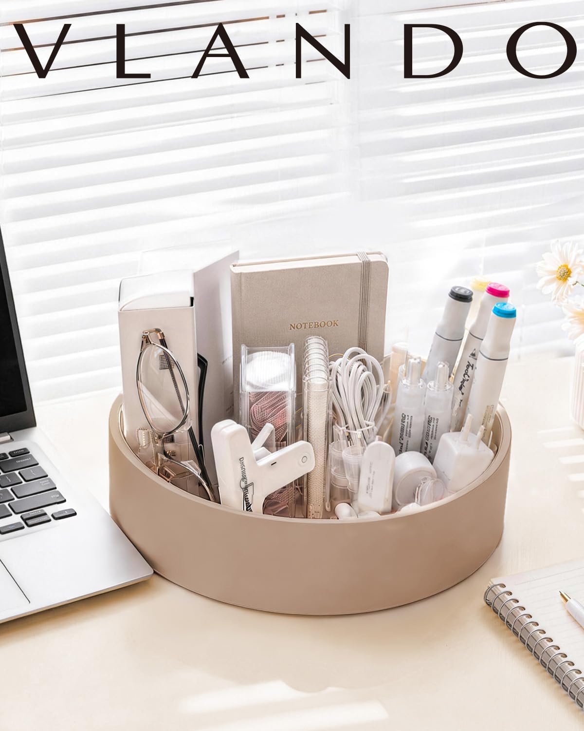 Thumbnail 1 de VLANDO Dressing Table Organiser: 360° Rotating Vanity Storage