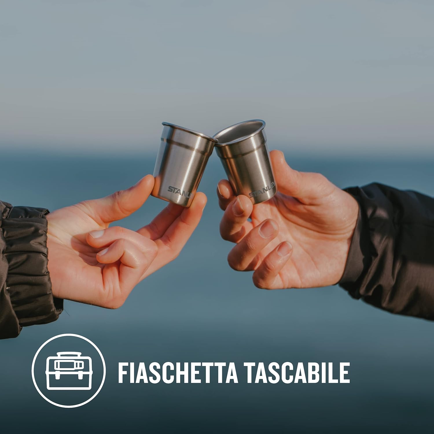 Thumbnail 3 de Stanley Adventure Nesting Shot Glass Set 4x 2 oz in Stainless Steel – 18/8, BPA‑Free, Nesting System