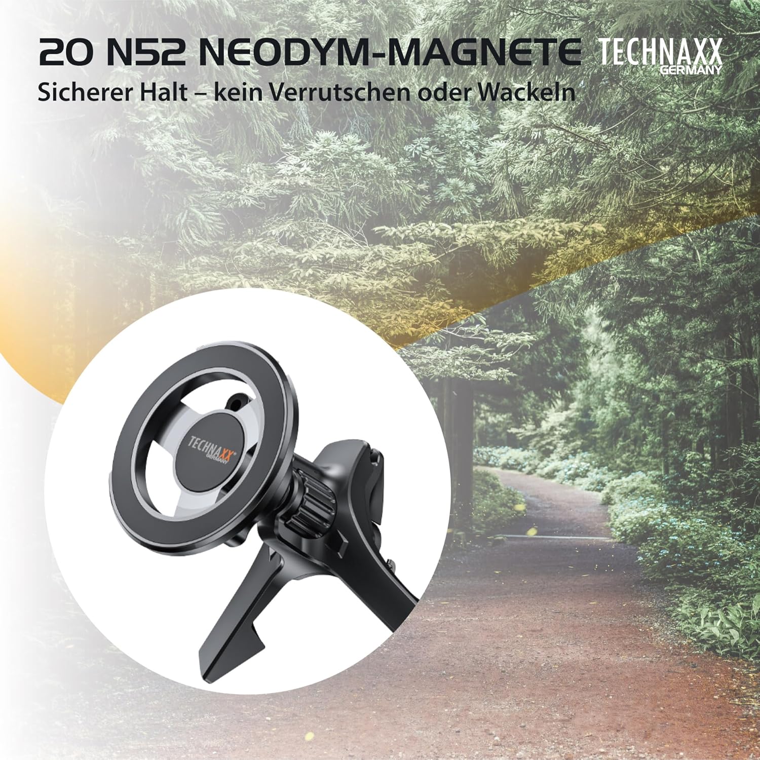 Detalle 2 de Technaxx TX-304 magnetische Autohalterung 360°