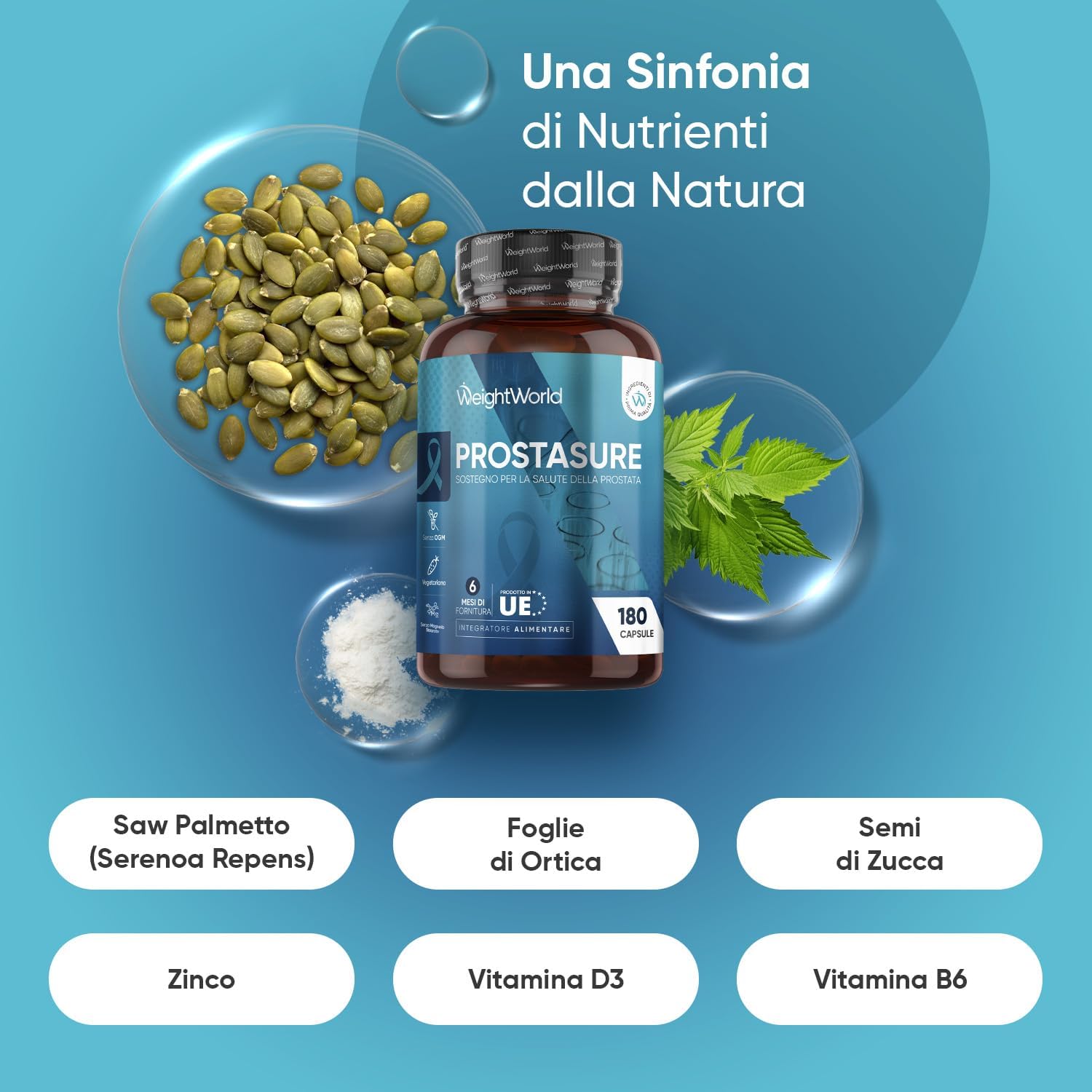 Thumbnail 1 de Serenoa Repens in 180 Capsule Vegetariane di WeightWorld – ProstaSure per Uomo