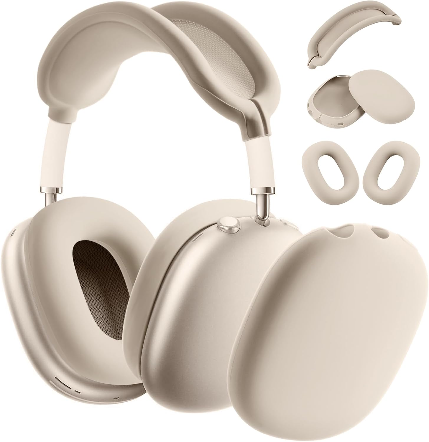 Detalle de Ainiv silikonowe etui 3 w 1 do AirPods Max, Starlight