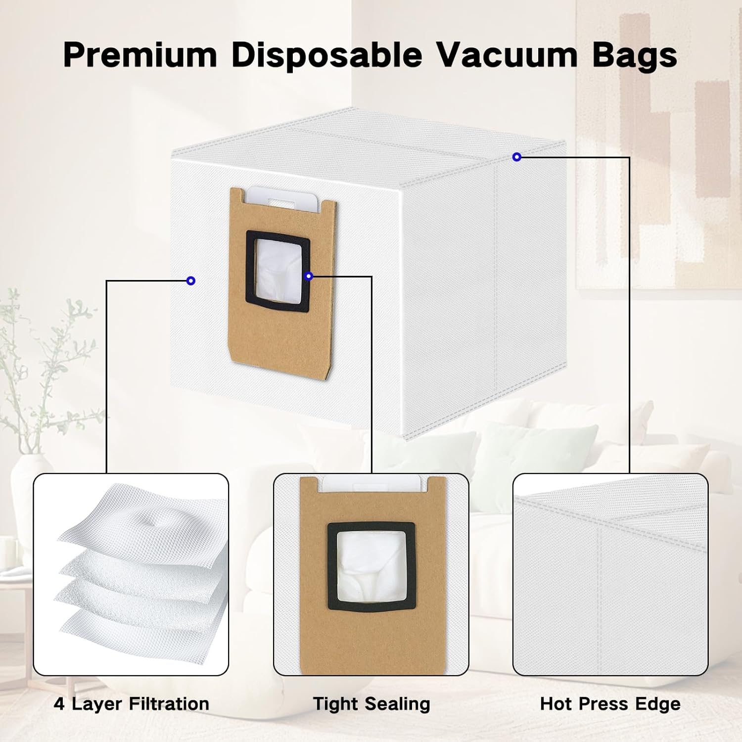 Thumbnail 3 de Eufy E25 Dust Bags 8-Pack 3.1L