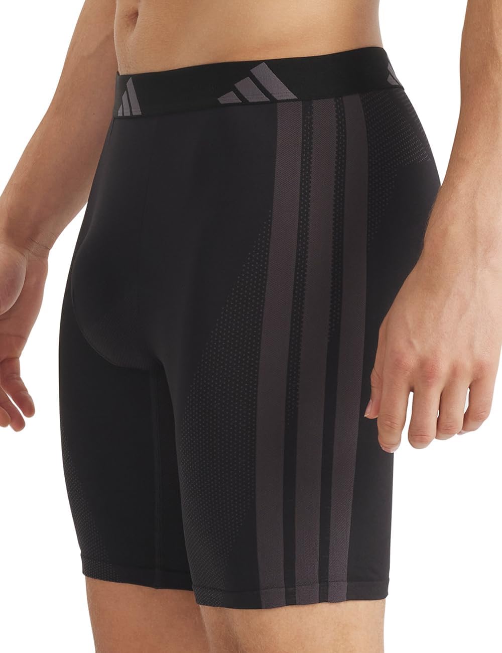Detalle de adidas Herren Long Leg Boxer (2er Pack) – Active Micro Stretch Seamless, lange Boxershorts