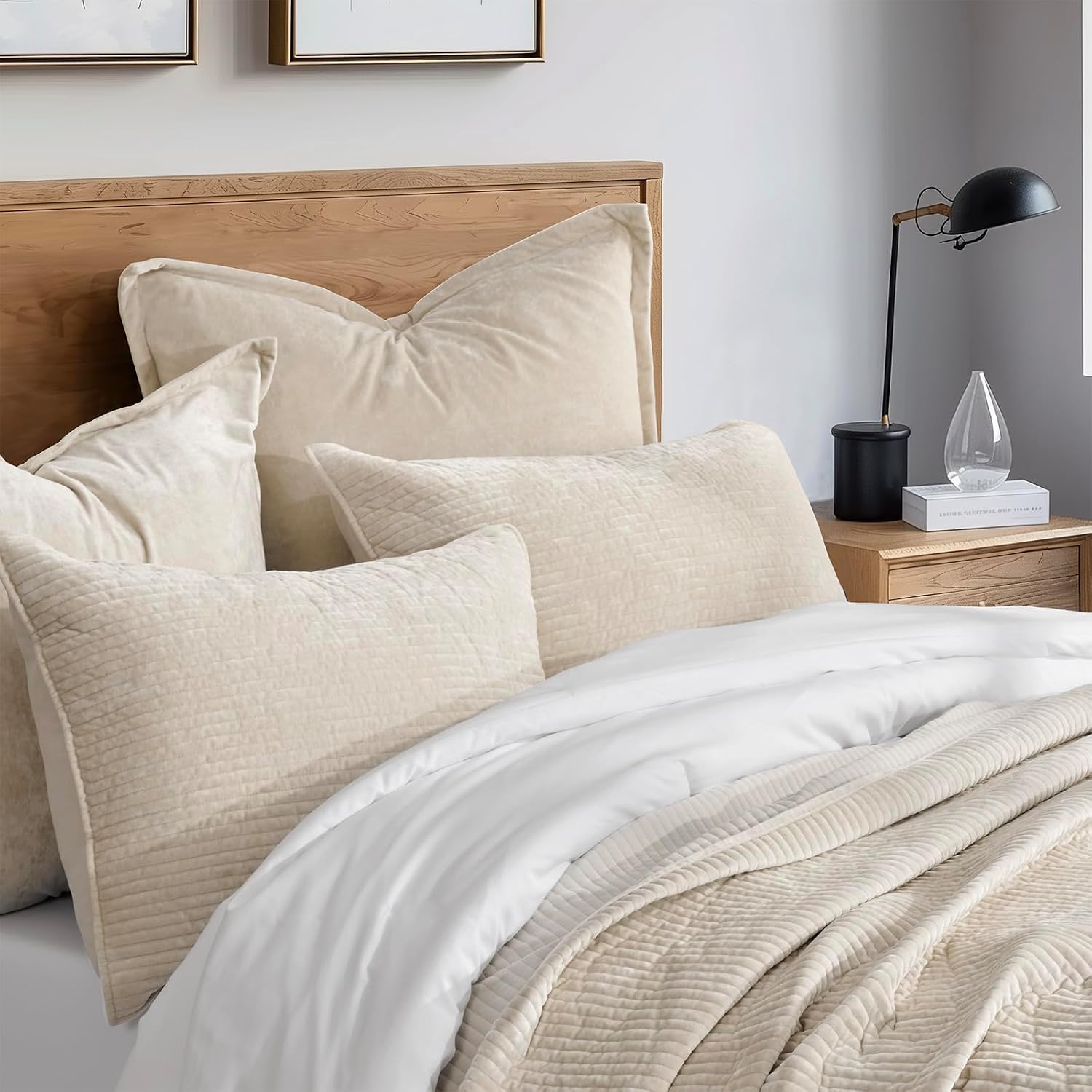 Thumbnail 1 de EVERGRACEHOME Velvet Quilt King 104"