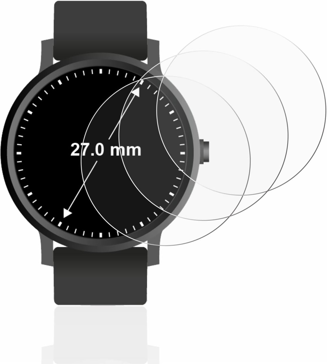 Thumbnail 1 de Savvies 6 Pack Ultra-Clear Screen Protector for Circular 27 mm Watches