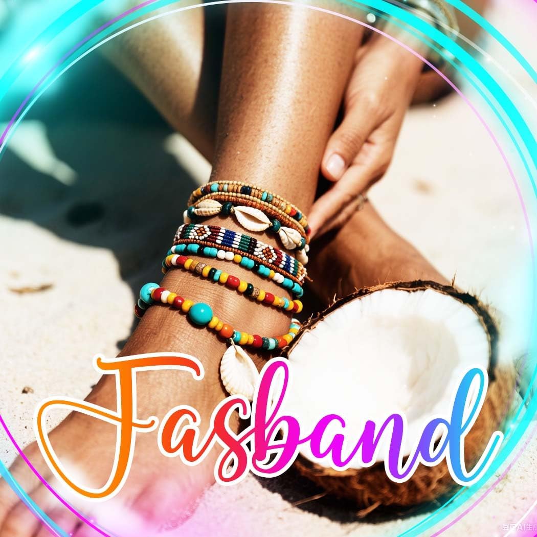 Thumbnail 6 de Fashband Boho-Fußkettchen mit Perlen – Seesternfarben, mehrlagig, Strand-Accessoire für Damen