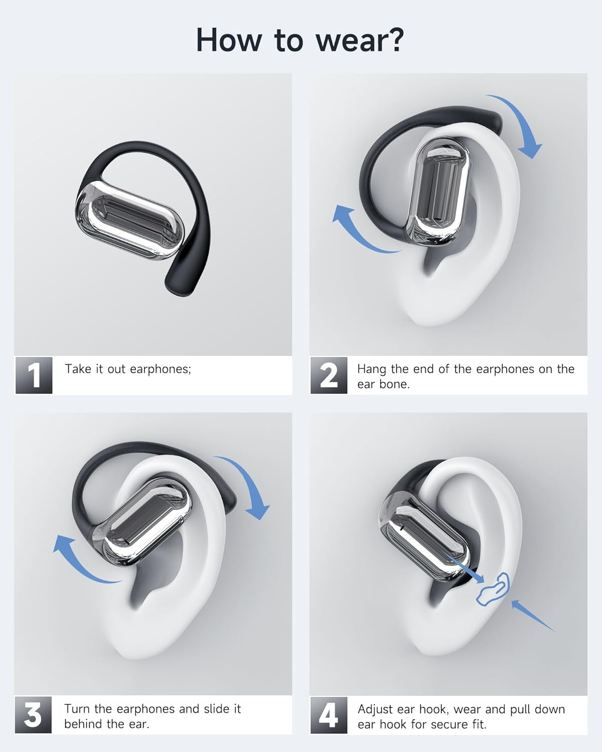 Thumbnail 6 de Open Ear Earbuds – 80Hrs Playtime with LED Display