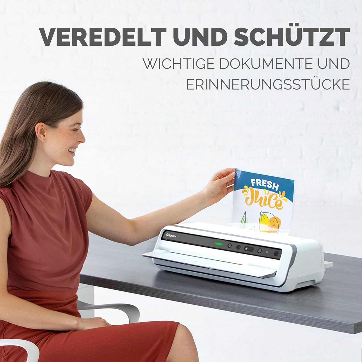 Thumbnail 6 de Fellowes Laminierfolien A4, glänzend – 80 μm pro Seite, ImageLast Ausrichtungshilfe, 5x100 Stück (500 Folien) – kompatibel mit Heißlamination