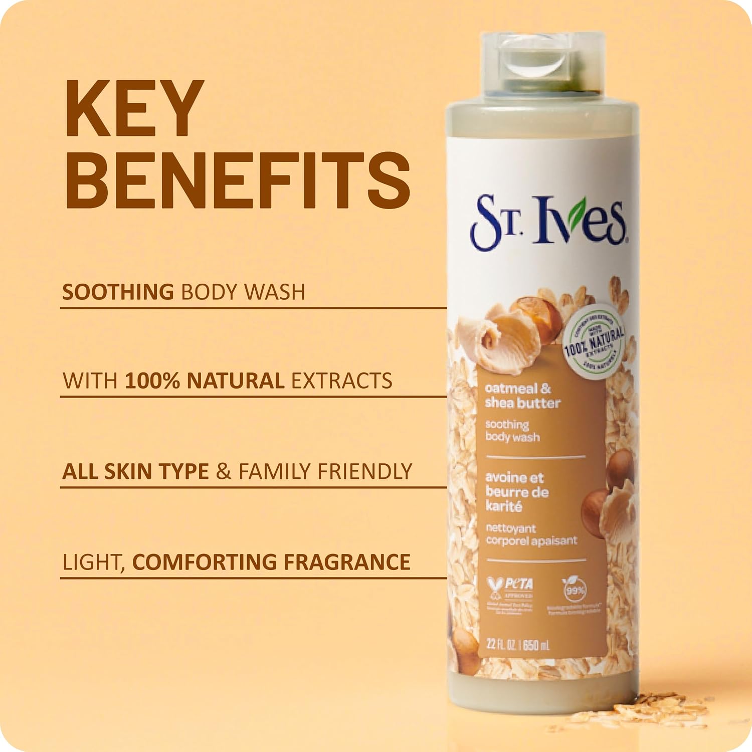 Thumbnail 4 de St. Ives 68474756 Oatmeal & Shea Butter Body Wash, 22 oz