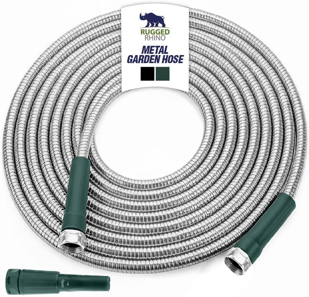 Detalle de RUGGED RHINO Metal Garden Hose, 25 ft