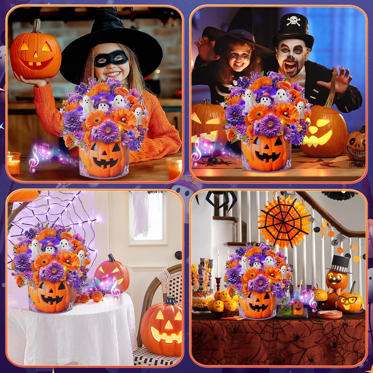 Detalle de Halloween Musical Pop-Up Card, 10-Inch