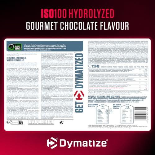 Detalle de Dymatize ISO 100 Hydrolyzed Gourmet Chocolate 2264g – Premium Whey Protein isolat, hydrolysiert