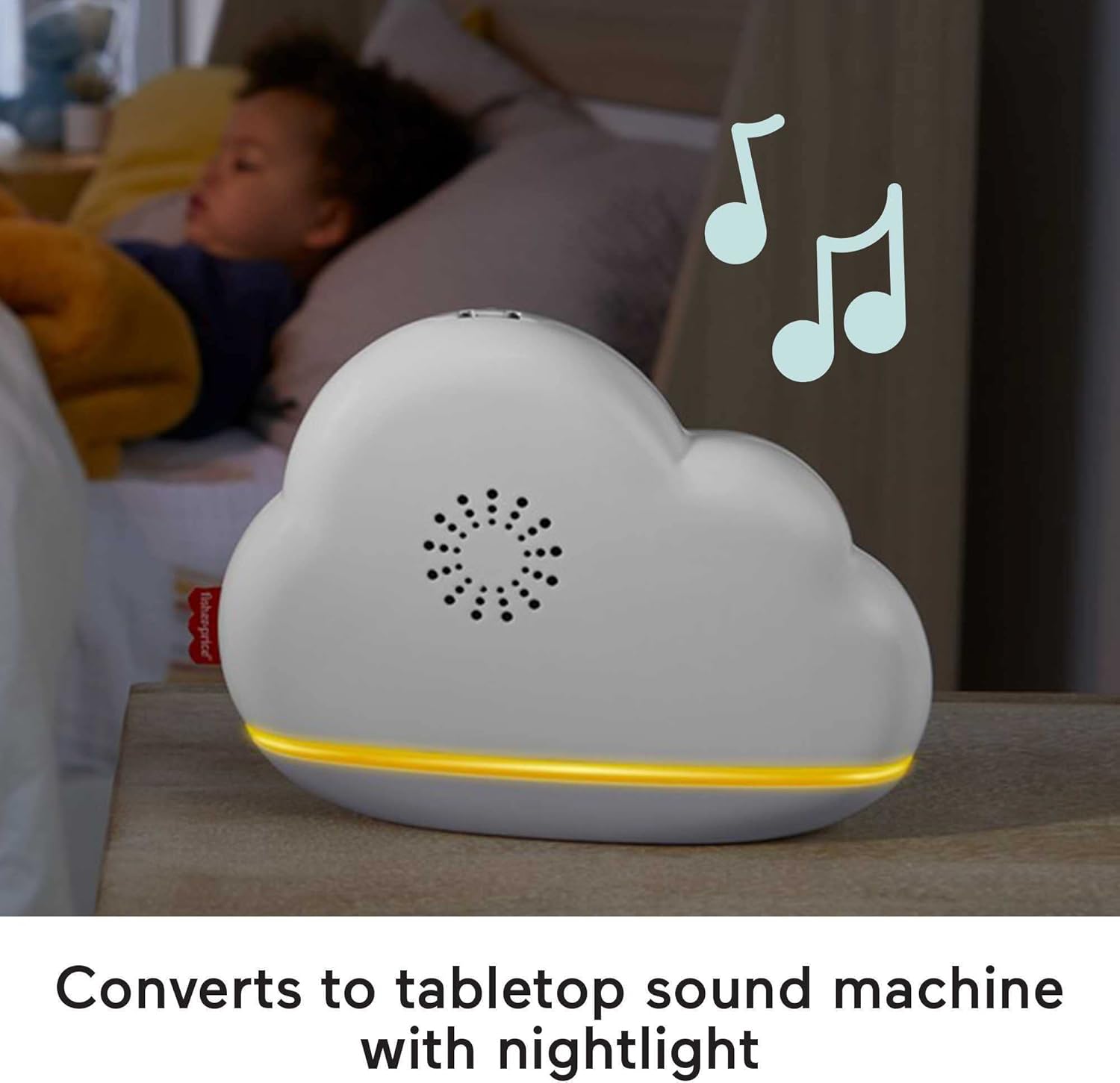 Detalle 1 de Fisher-Price Rainbow Showers mobile to bedside sound machine (HBP40) with music & night light