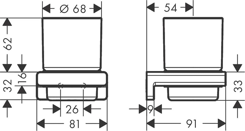 Thumbnail 5 de hansgrohe AddStoris Portavaso cromo 41749000