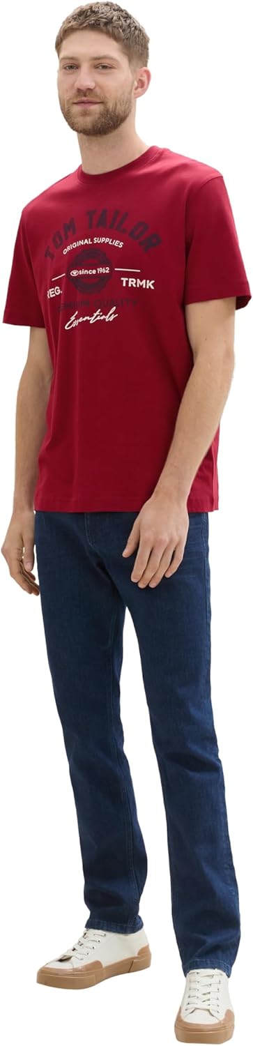 Thumbnail 2 de TOM TAILOR Herren T-Shirt aus Baumwolle mit Logo-Print – bequemes Kurzarmshirt