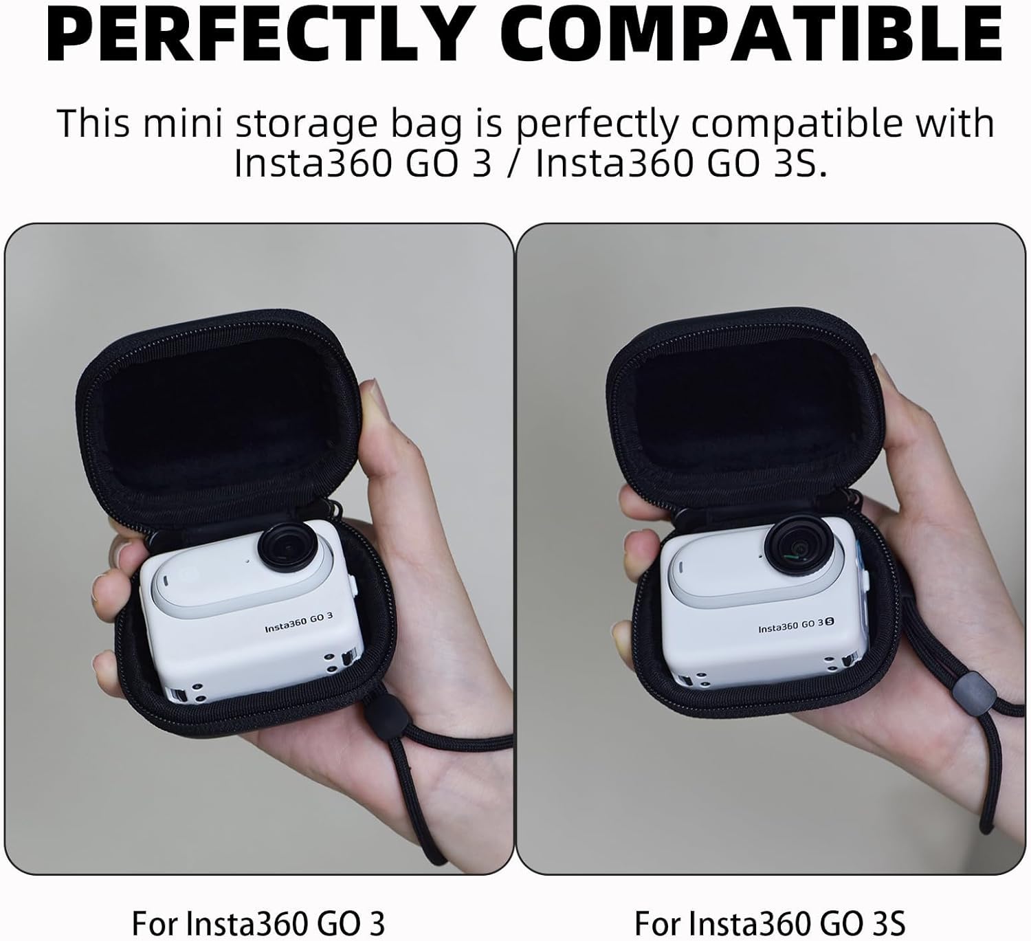 Thumbnail 1 de BRDRC Tragetasche für Insta360 GO 3/GO 3S – Mini-Hartschalen-Futter mit Karabiner & Handschlaufe