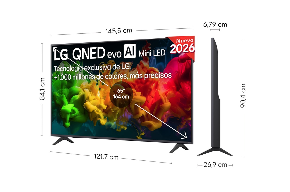 Thumbnail 1 de LG QNED80 65QNED80B6B: Smart TV QNED evo MiniLED AI 65 pulgadas (2026)