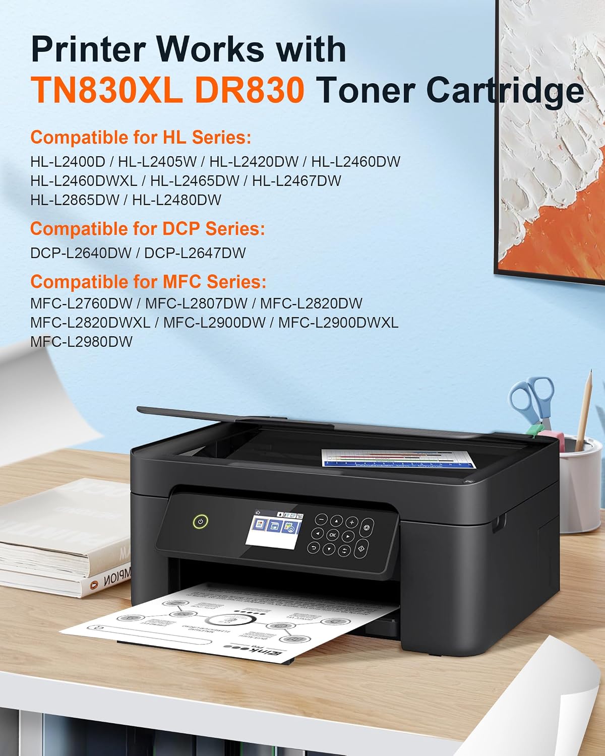 Thumbnail 1 de E-Z Ink Pro TN830XL Toner and DR830 Drum, 2 Toners and 1 Drum