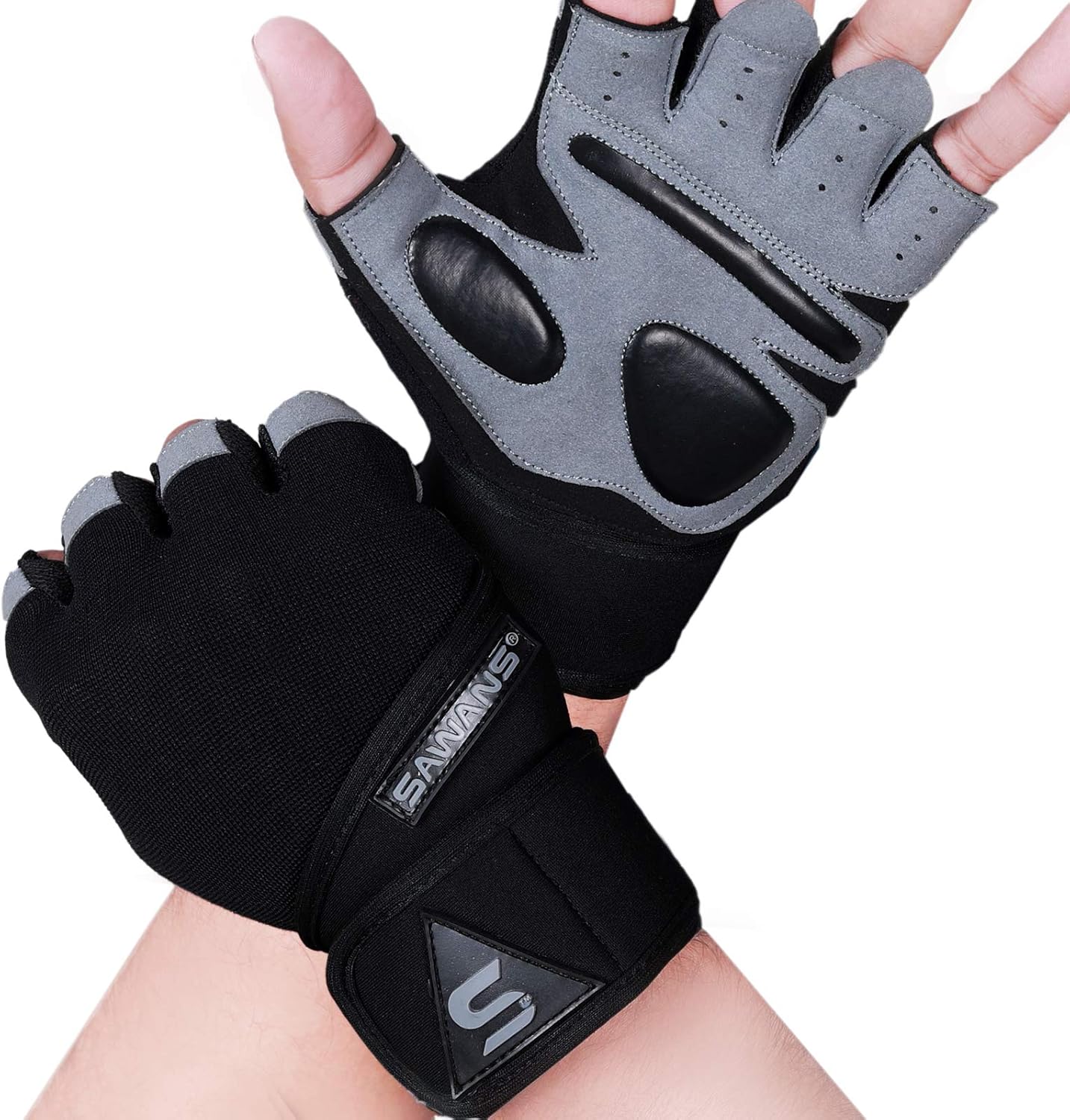 SAWANS Guantes de Gimnasio con Soporte de Muñeca
