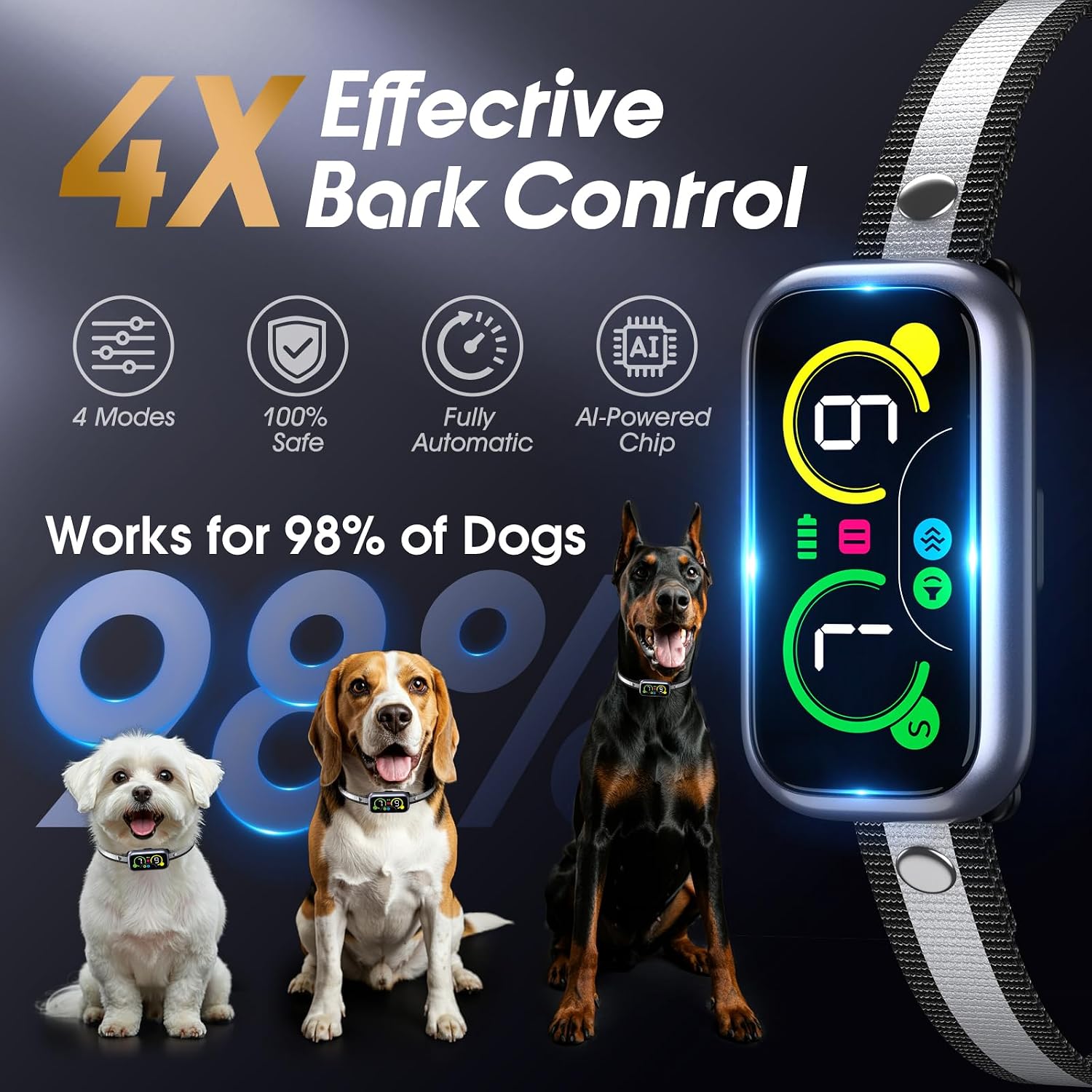 Thumbnail 2 de Smart Dog Bark Collar, IP67 Waterproof