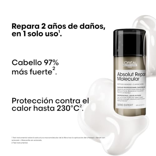 Detalle 2 de L’Oréal Professionnel Absolut Repair Molecular ✨ Mascarilla Repara