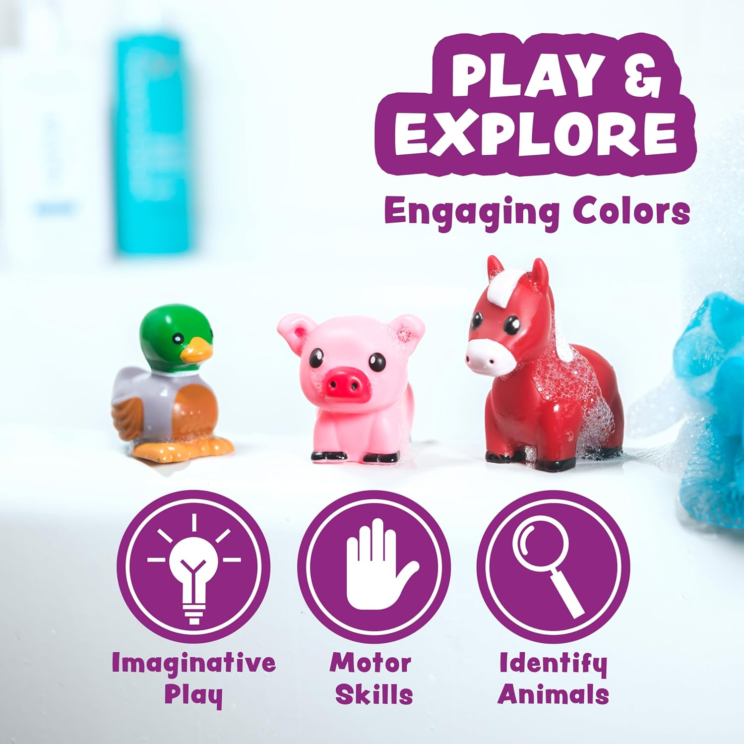 Thumbnail 6 de Tub Works® Barnyard Mold Free Bath Toys, 6 Pack