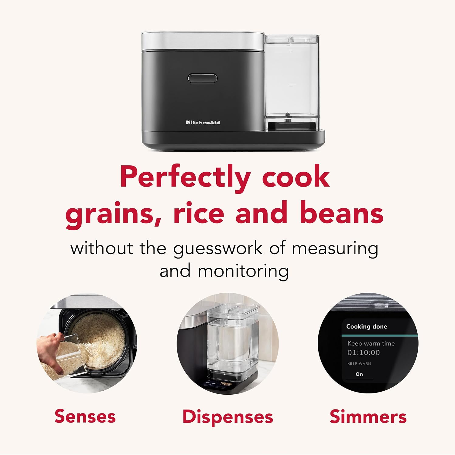 Detalle de KitchenAid Grain and Rice Cooker KGC3155BM