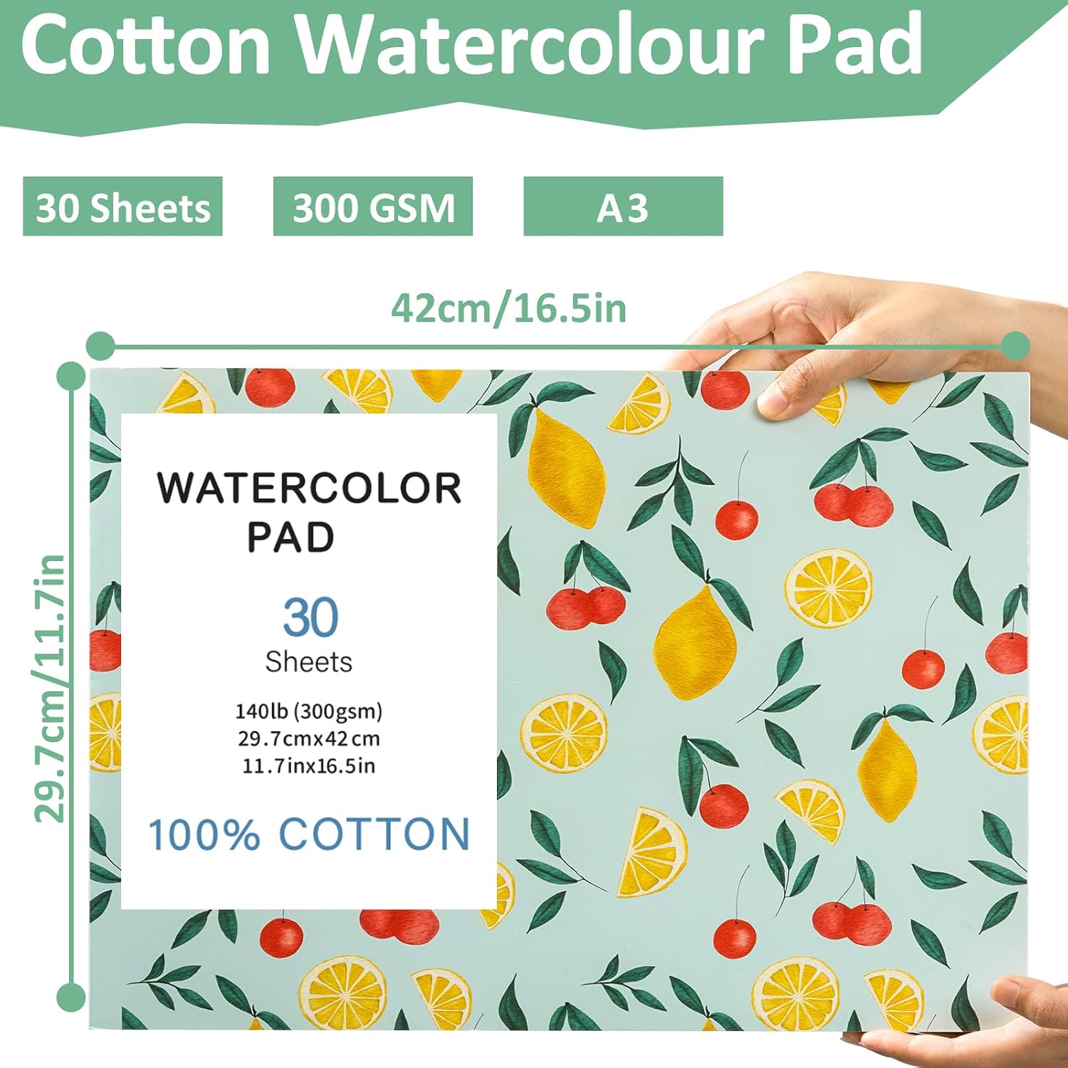 Detalle 2 de Watercolour Paper Pad A3 300 GSM