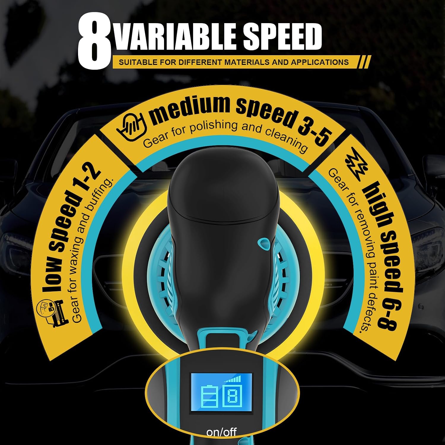 Detalle 2 de Vkdemer Cordless Car Polisher 6-Inch